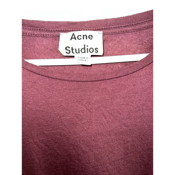 ACNE Studios Wine Color T-Shirt Tee Shirt NEW NWOTS Size Large Womens (N) - Picture 2 of 6